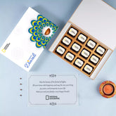 12 Chocolate Diwali Gift Box Corporate – Top View