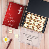 Christmas & New Year Gifts - 12 Chocolate Box - Wrapped Chocolates (Only Design)