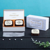 Preview of 2-piece chocolate wedding invitations with personalized design