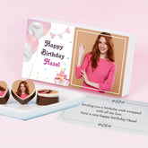 Custom birthday gifts box with personalized photo and name from ChocoCraft