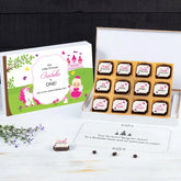 elegant birthday invitation with chocolates