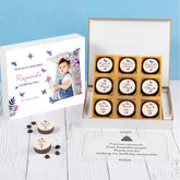 Happy birthday favour in a custom chocolate box