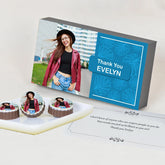 Personalised thank you present with custom photo and name from ChocoCraft