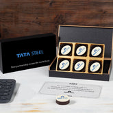 Personalized gift box with logo chocolates and message inside