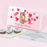 Romantic delivery gifts for her with custom photo and name from ChocoCraft