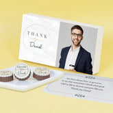 Thank you chocolate gifts with custom photo and name from ChocoCraft