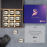 Women’s Day chocolate gift boxes displayed on shelf