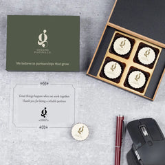 4-piece chocolate box for supplier appreciation corporate gift