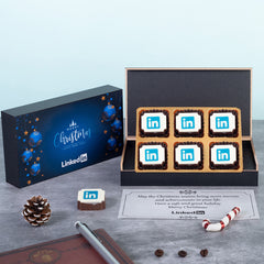 The perfect holiday gift for clients – customized chocolates.