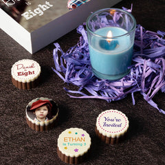 Birthday Invitations - 18 Chocolate Box (Minimum 20 Boxes)