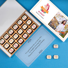 Birthday Invitations - 18 Chocolate Box (Minimum 20 Boxes)