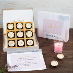 Announce your wedding with ChocoCraft’s custom edible invitations.