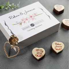 Make your wedding invites sweeter with ChocoCraft’s custom chocolates.