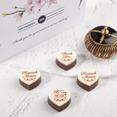 Add charm to your wedding with ChocoCraft’s chocolate favors.