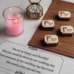 Share your joy with ChocoCraft’s personalized wedding favors.