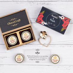 Celebrate your love story with ChocoCraft’s wedding chocolates.