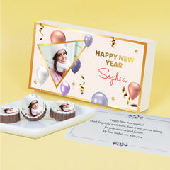 Send warm New Year wishes with ChocoCraft’s personalized chocolate gift.