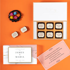 Anniversary Invites - 6 Chocolate Box (Minimum 10 Boxes)