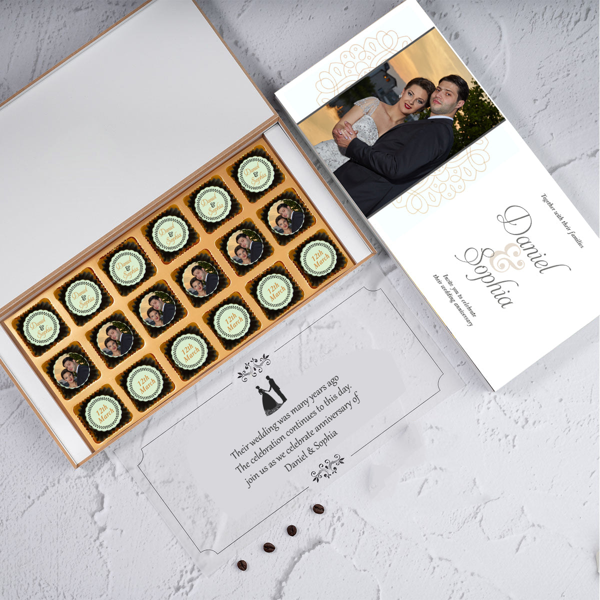 Sweeten your milestone with photo and name chocolates by ChocoCraft.