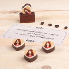 ChocoCraft chocolates with your photo and name – a perfect birthday surprise.