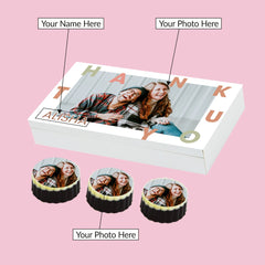 Make your thank you extra special with ChocoCraft’s chocolate, personalized with your photo and name.