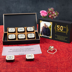 Anniversary Invites - 6 Chocolate Box (Minimum 10 Boxes)