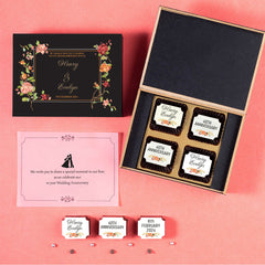 Anniversary Invites - 4 Chocolate Box (Minimum 10 Boxes)