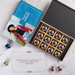 Make every thank you more special with ChocoCraft’s chocolate featuring your photo and name.