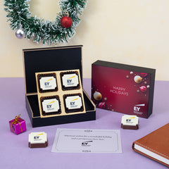Corporate Holiday Gifts - 4 Chocolate Box (Minimum 20 Boxes)