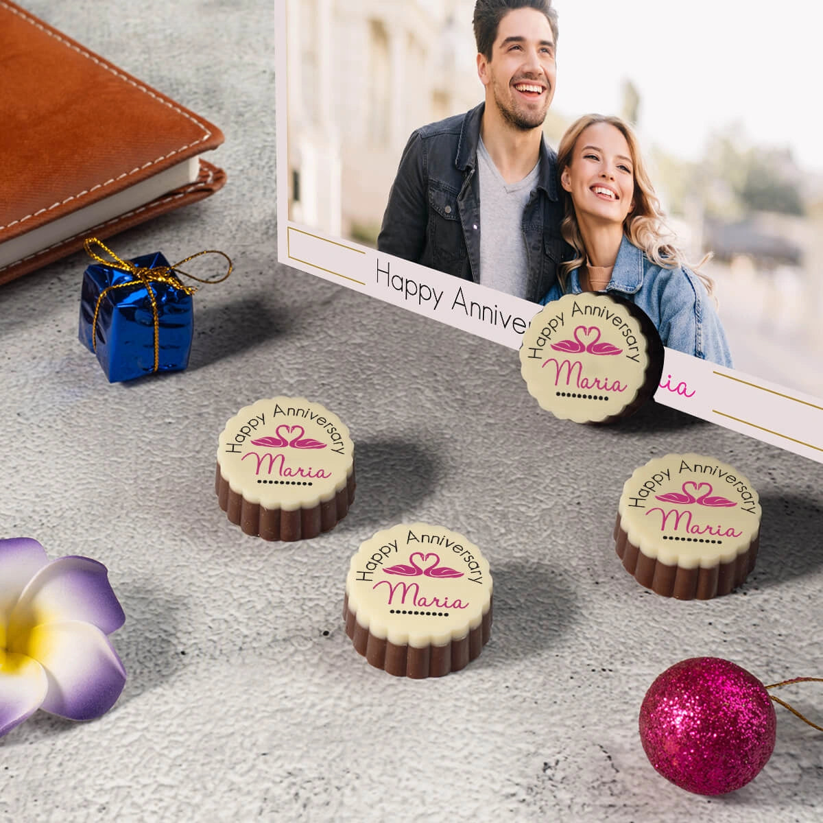 Personalized best wedding anniversary gifts as best anniversary gifts for couples in box					