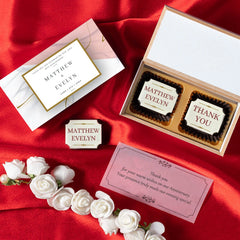 Best anniversary return gifts with printed chocolate box