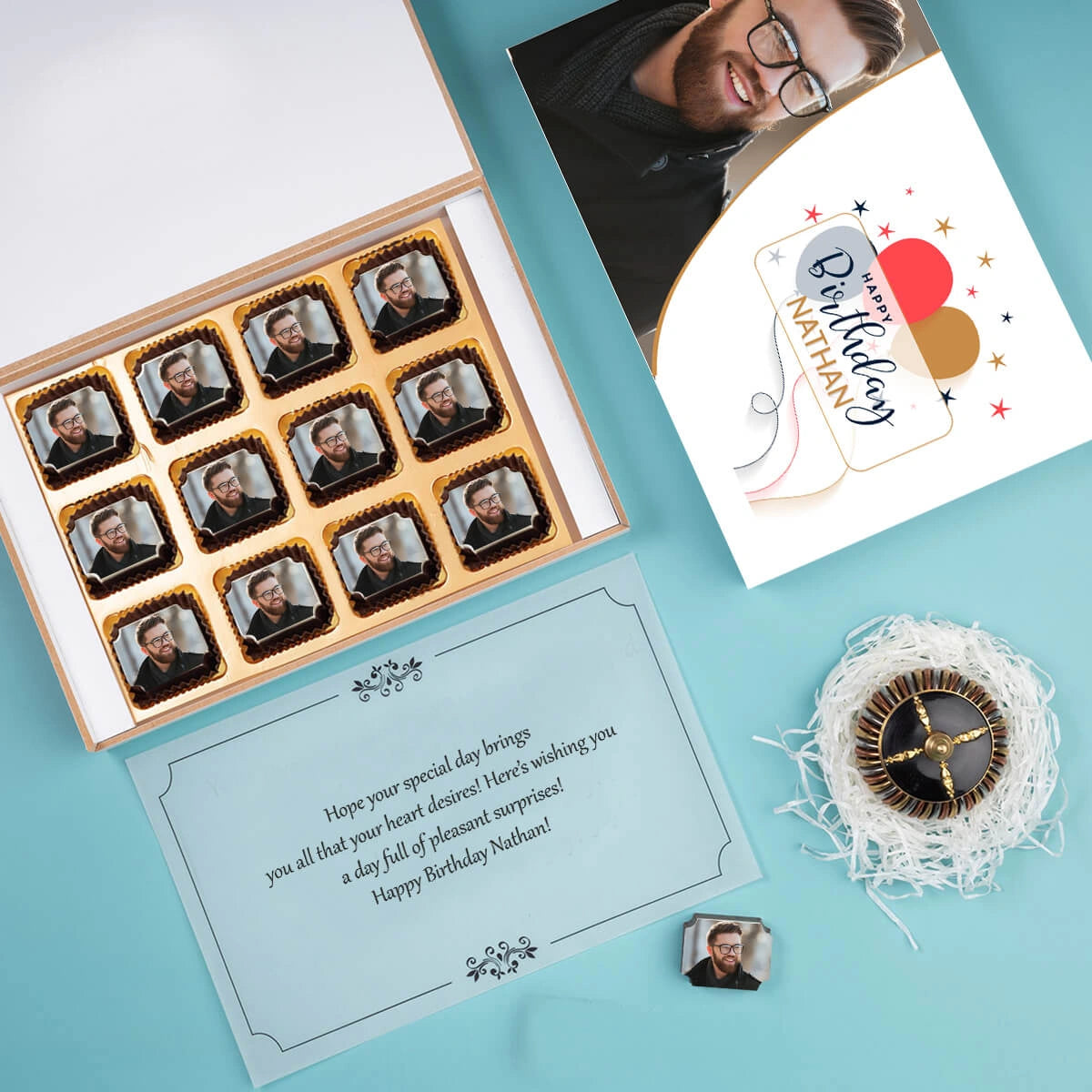 Best birthday delivery gifts featuring a personalized chocolate box