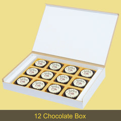 Detail view of best new year gift for girlfriend with custom message inside wooden gift box