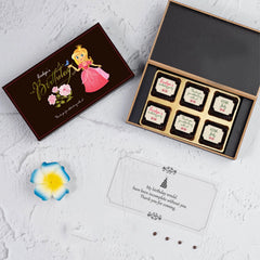 Chocolate gift box as favor for birthday celebration
