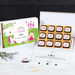 birthday invite sample with chocolates