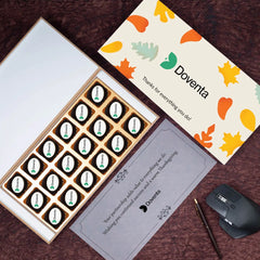 Thanksgiving corporate gift box with logo chocolates