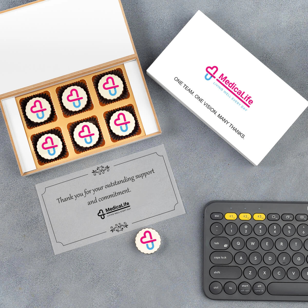 Branded chocolate snippet with logo clarity