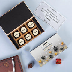 Business Christmas gift idea with custom chocolate box