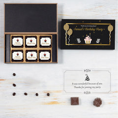 Cool chocolate gift box for birthday party favors					