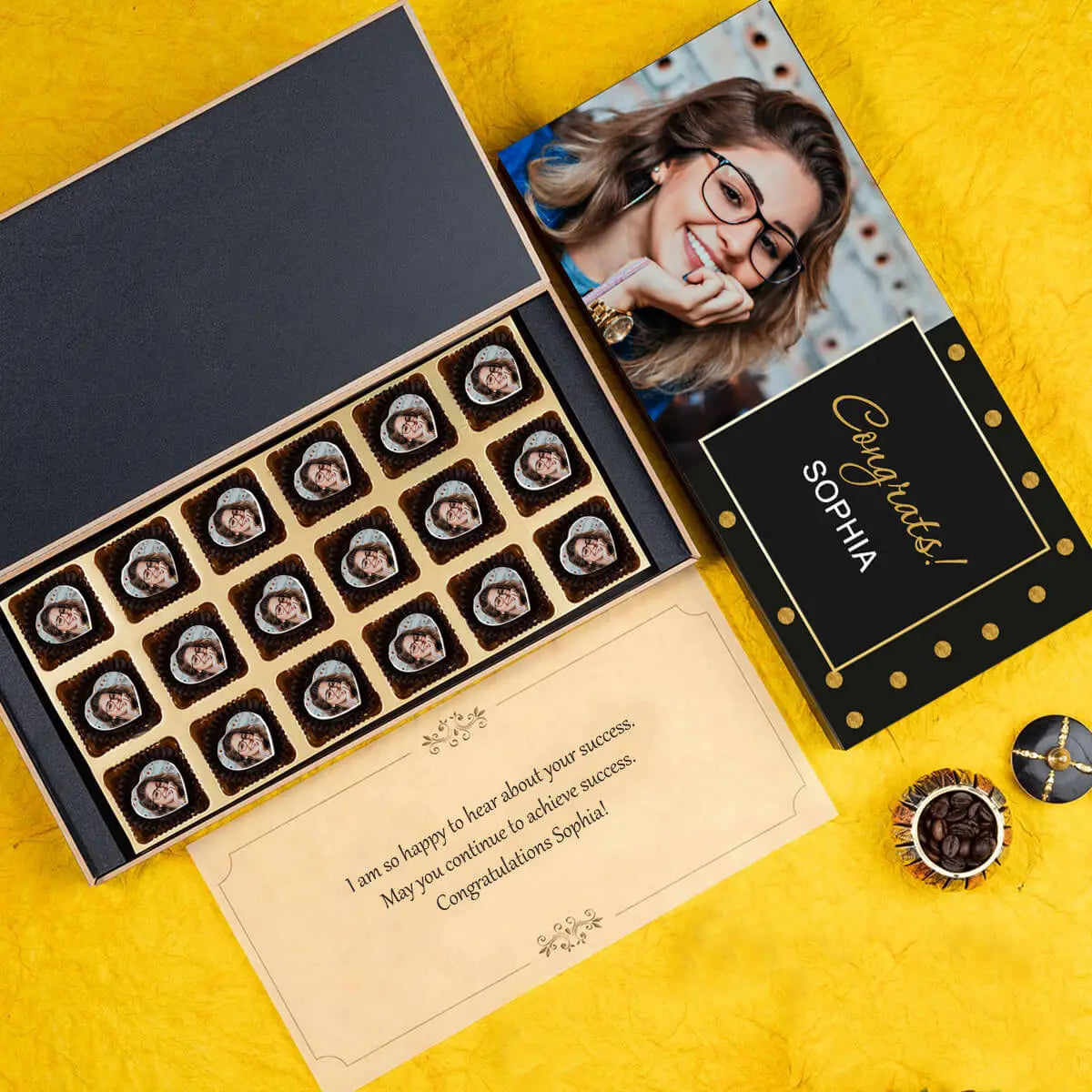 Box view of chocolate celebration box		