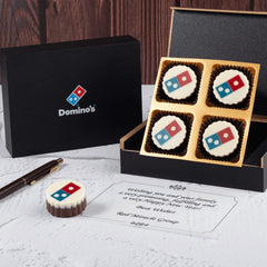 Chocolate sample corporate gifts 4 piece chocolate box by ChocoCraft