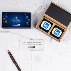 Custom chocolate gift box for company Christmas gifting to employees