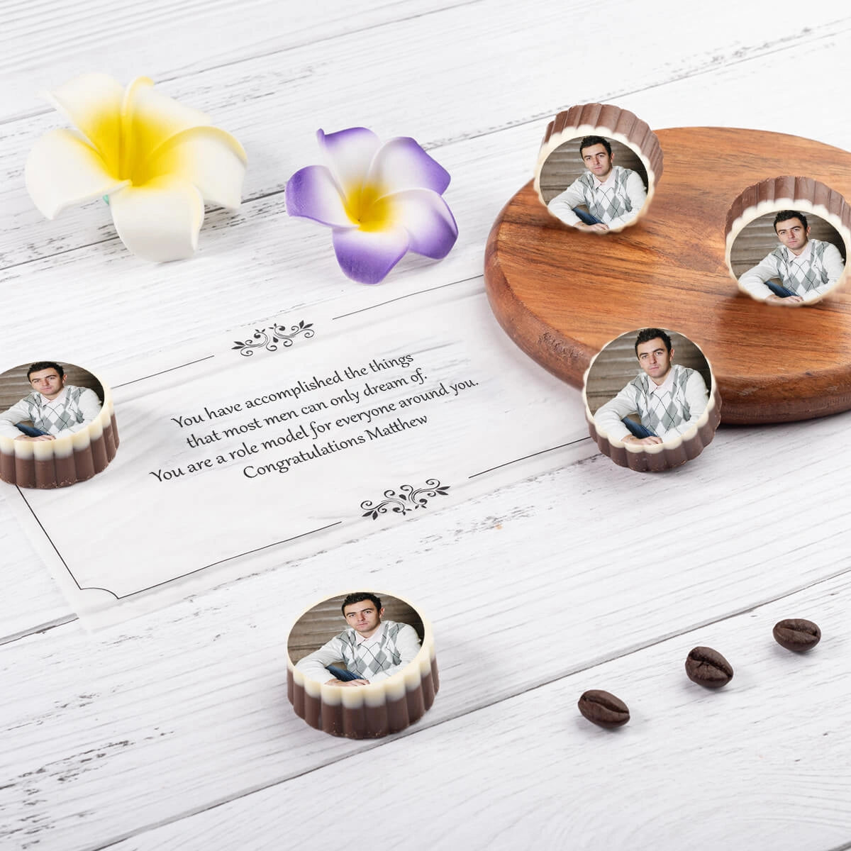 Photo on congratulations gifts for him chocolates		