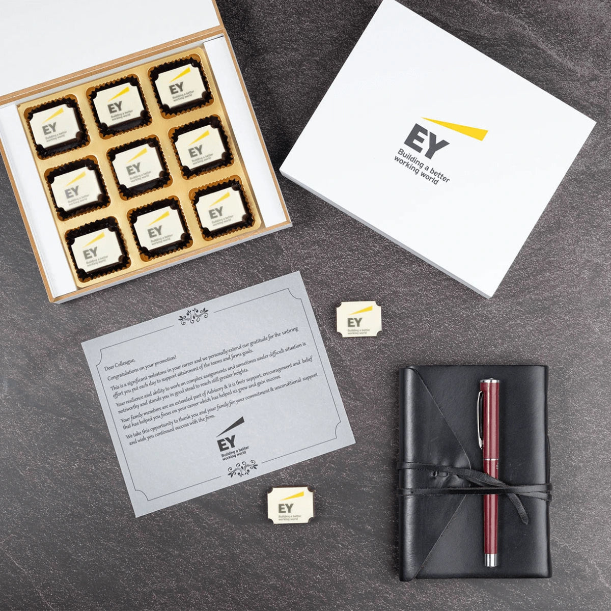 Corporate chocolate sample gifts 9 piece chocolate box by ChocoCraft