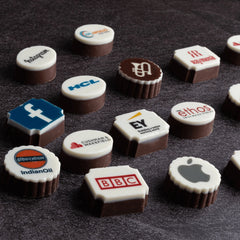 Corporate chocolate sample gifts with logo chocolates by ChocoCraft