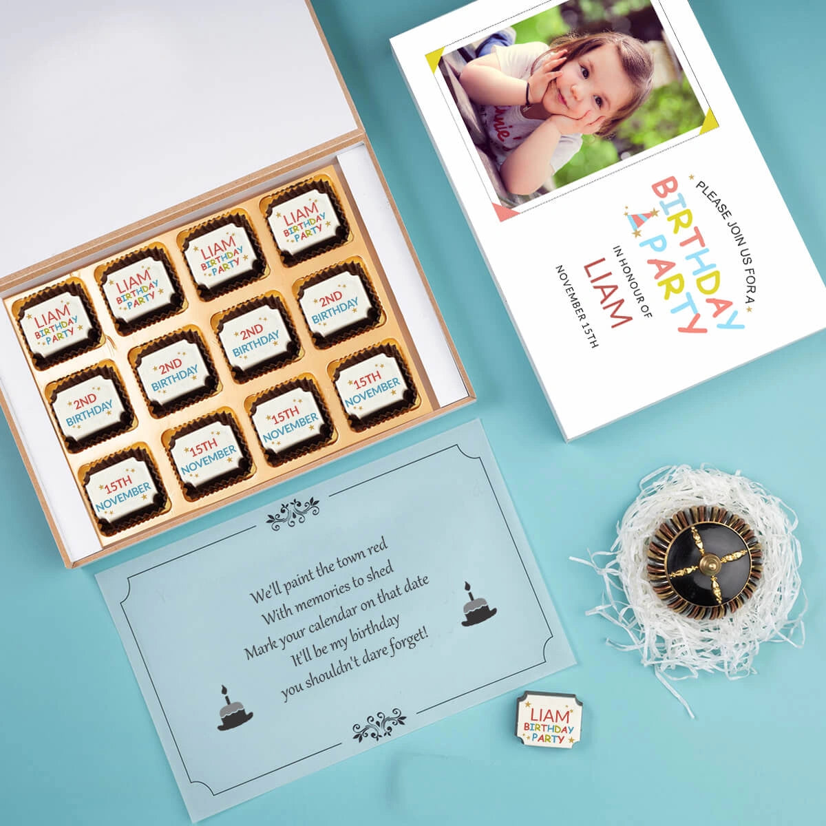 create your birthday invite chocolate box