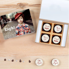 Creative birthday party favor idea with chocolate gift					
