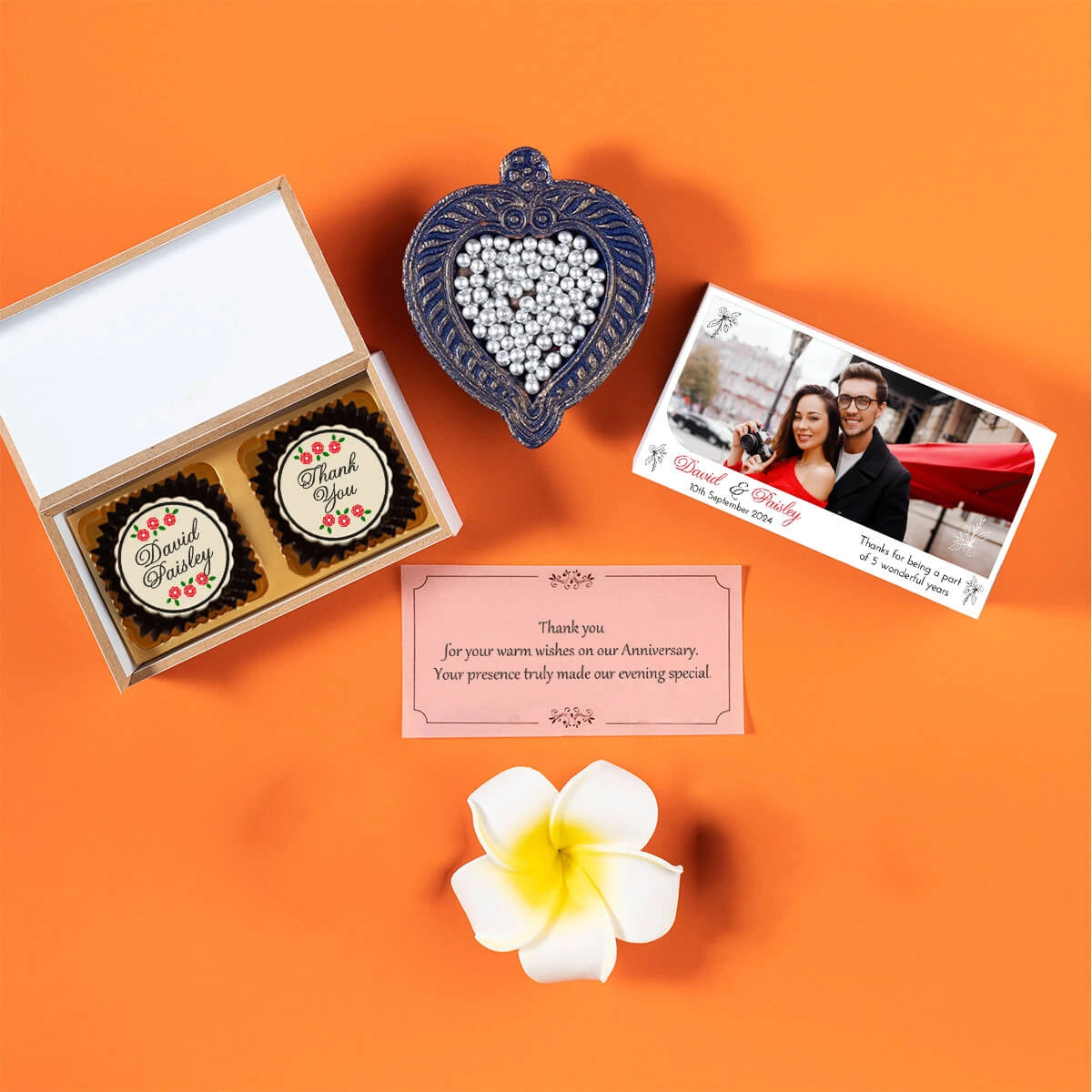 Custom gift idea for marriage anniversary return favors
