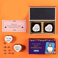 Custom box for personalized birthday party favors				