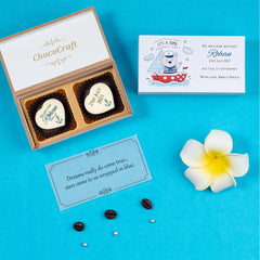 Custom chocolate box to order for announcing a baby’s birth